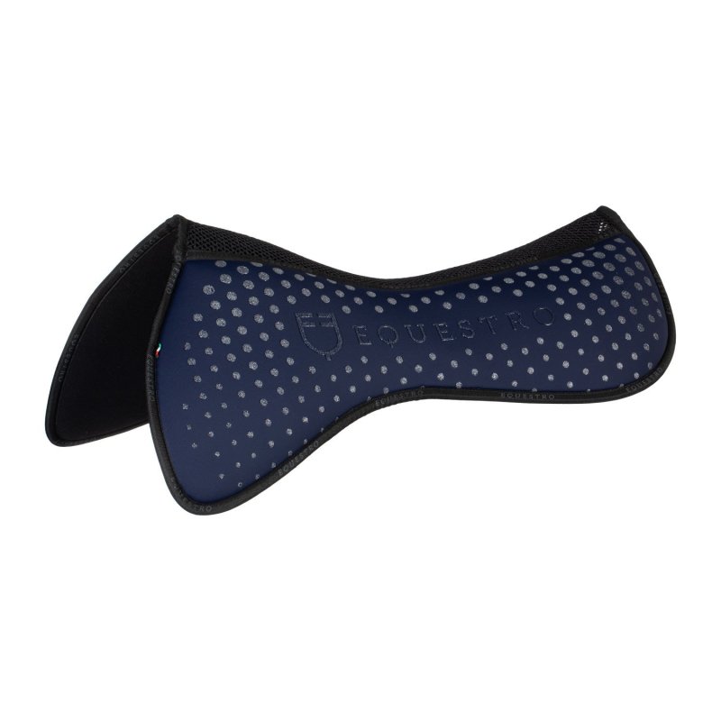 Equestro Compensatore Memory Foam con grip glitterato - Blu navy/Argento