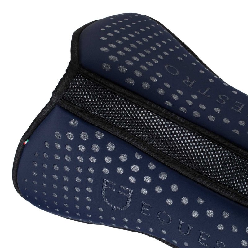 Equestro Compensatore Memory Foam con grip glitterato - Blu navy/Argento