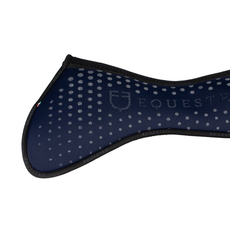 Equestro Compensatore Memory Foam con grip glitterato - Blu navy/Argento