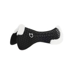 Equestro Compensatore sella ecowool traspirante con Grip - Nero