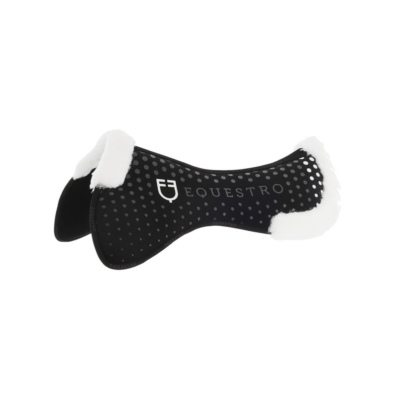 Equestro Compensatore sella ecowool traspirante con Grip - Nero