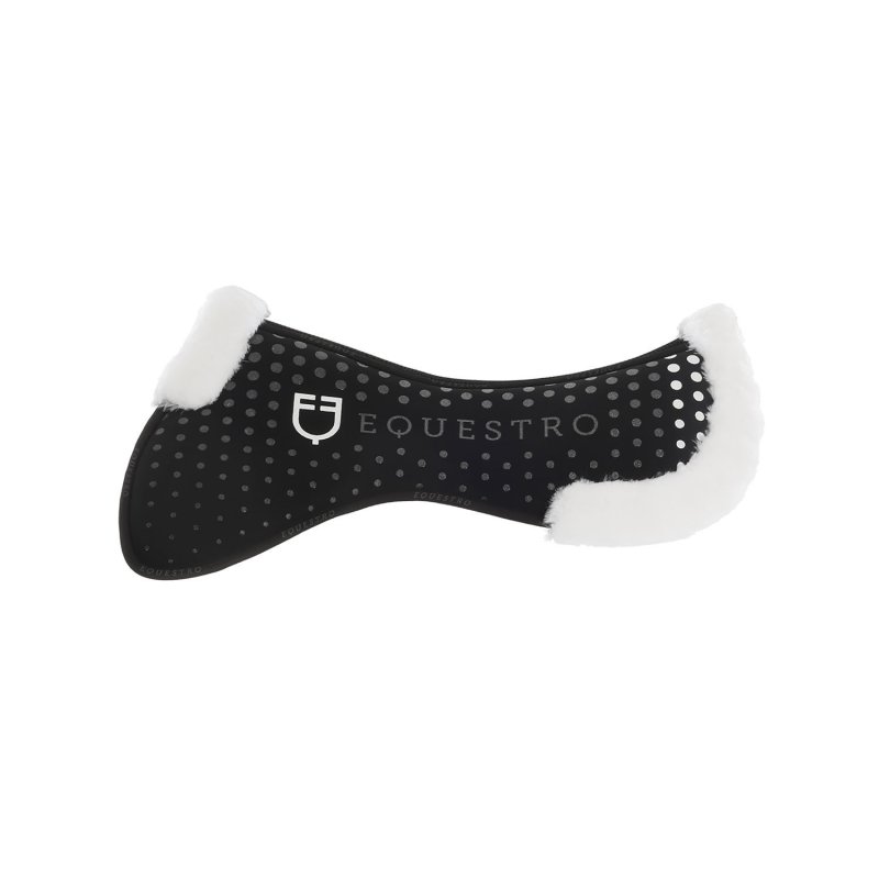 Equestro Compensatore sella ecowool traspirante con Grip - Nero