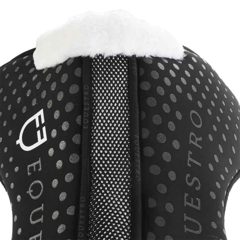 Equestro Compensatore sella ecowool traspirante con Grip - Nero