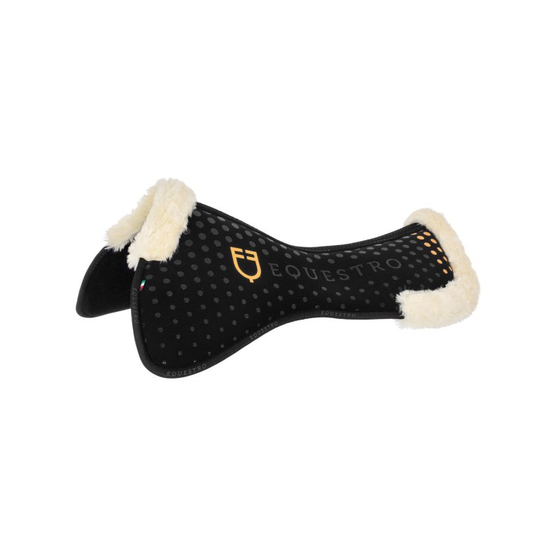Equestro Compensatore Memory Foam con grip e lana sintetica - Nero