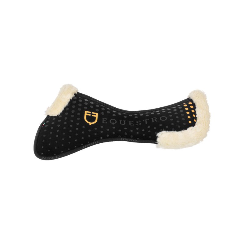 Equestro Compensatore Memory Foam con grip e lana sintetica - Nero