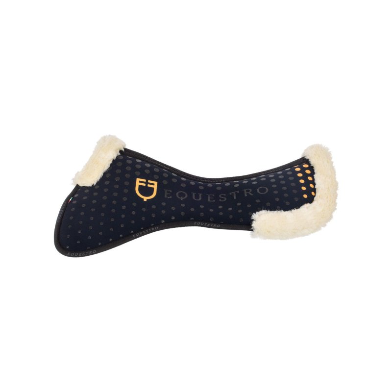 Equestro Compensatore Memory Foam con grip e lana sintetica - Blu navy