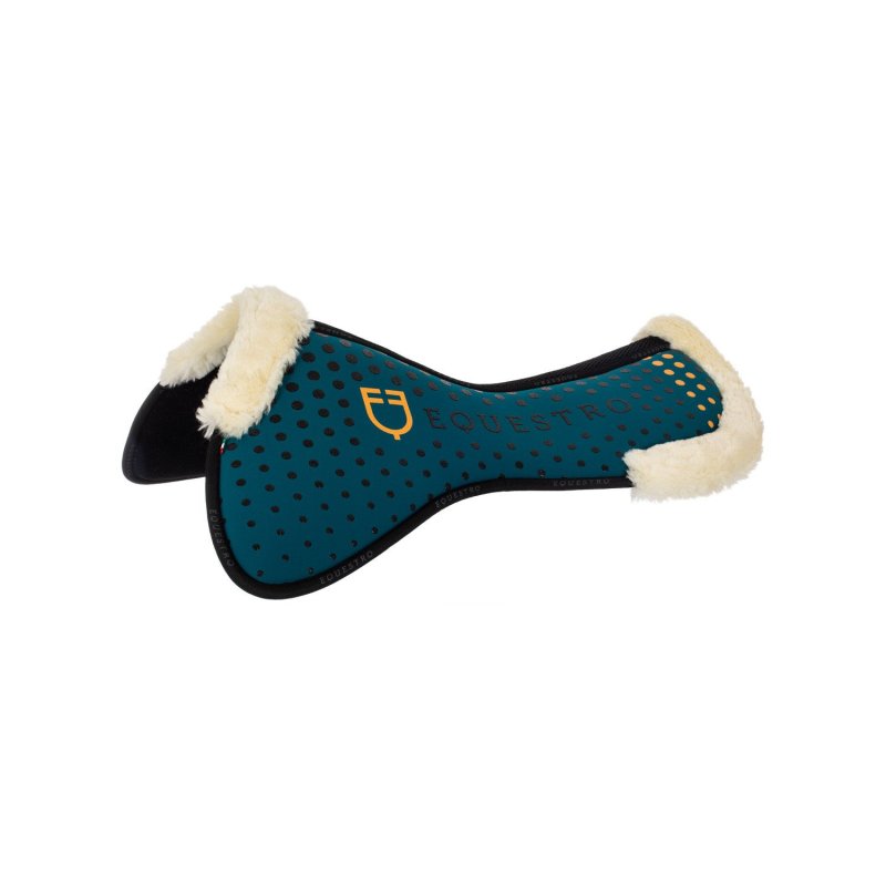 Equestro Compensatore Memory Foam con grip e lana sintetica - Petrolio