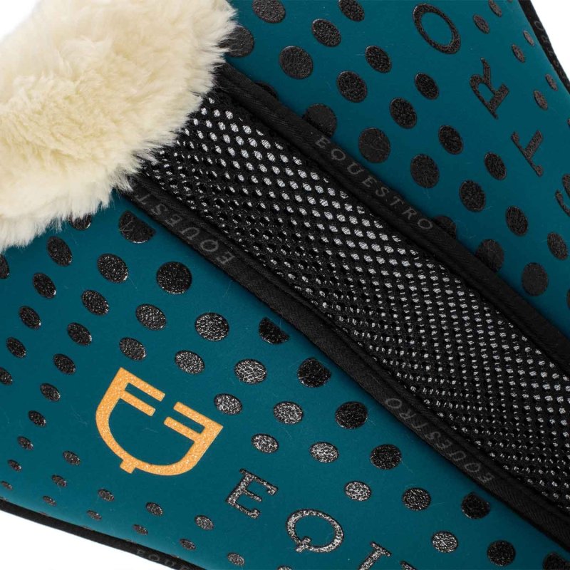 Equestro Compensatore Memory Foam con grip e lana sintetica - Petrolio