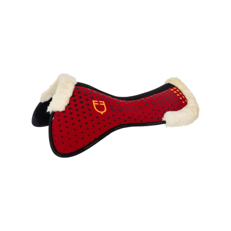 Equestro Compensatore Memory Foam con grip e lana sintetica - Rosso