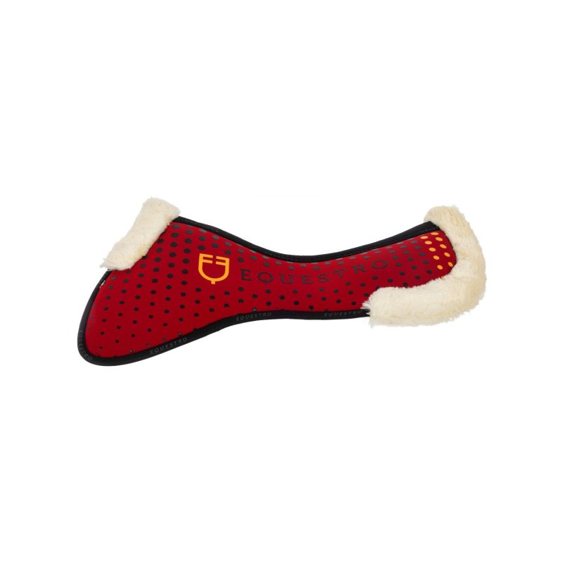 Equestro Compensatore Memory Foam con grip e lana sintetica - Rosso