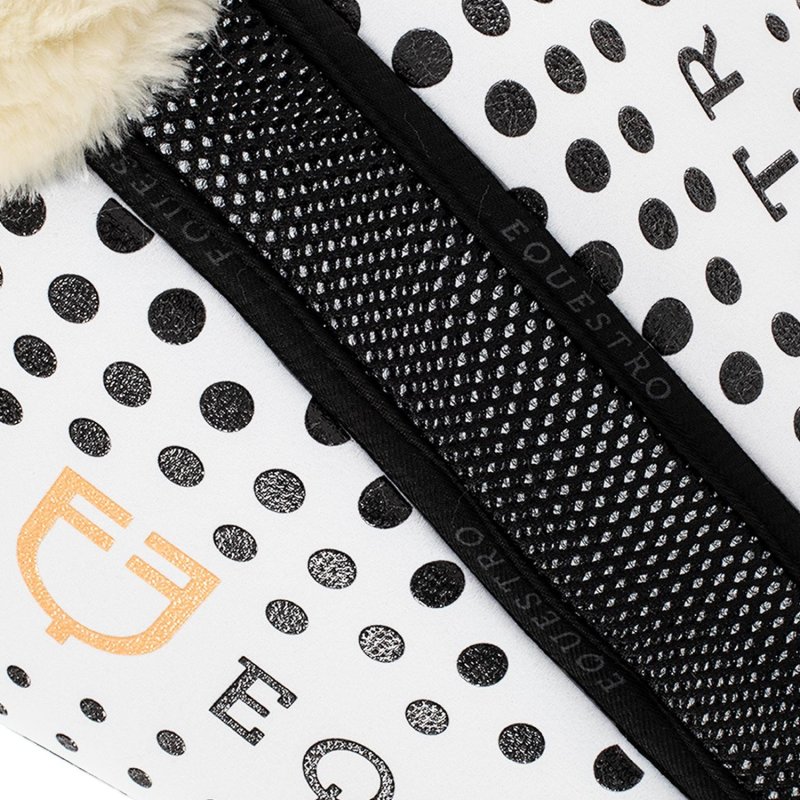 Equestro Compensatore Memory Foam con grip e lana sintetica - Bianco