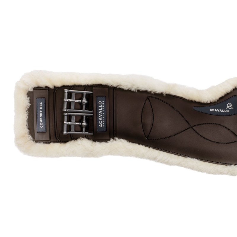 Acavallo Sottopancia dressage Gel Classic e montone sintetico - Testa di moro