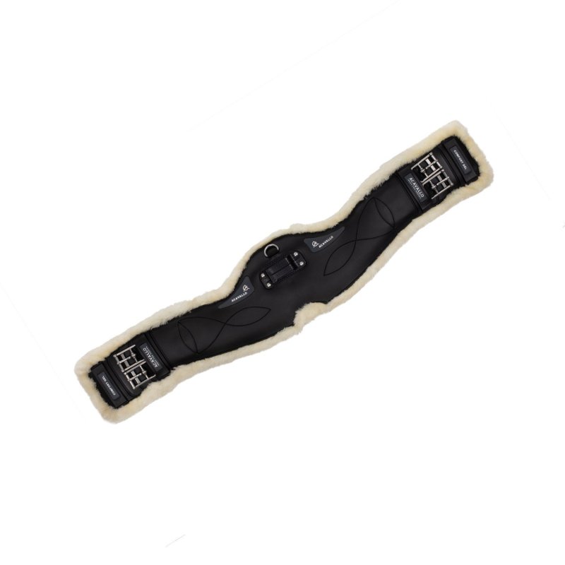 Acavallo Sottopancia dressage Gel Classic e montone sintetico - Nero