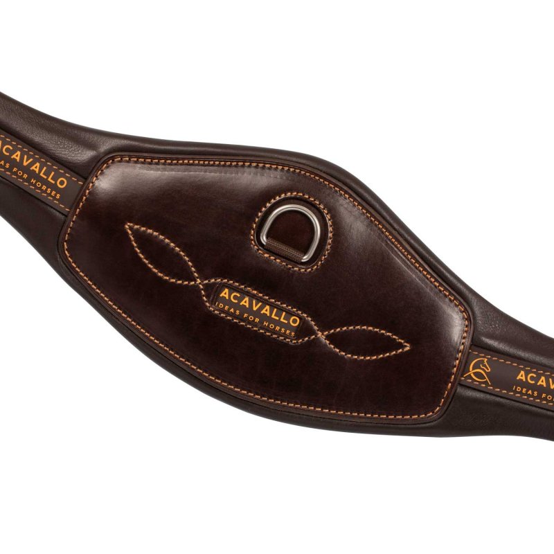 Acavallo Sottopancia salto anatomico in cuoio AC9430 - Testa di moro