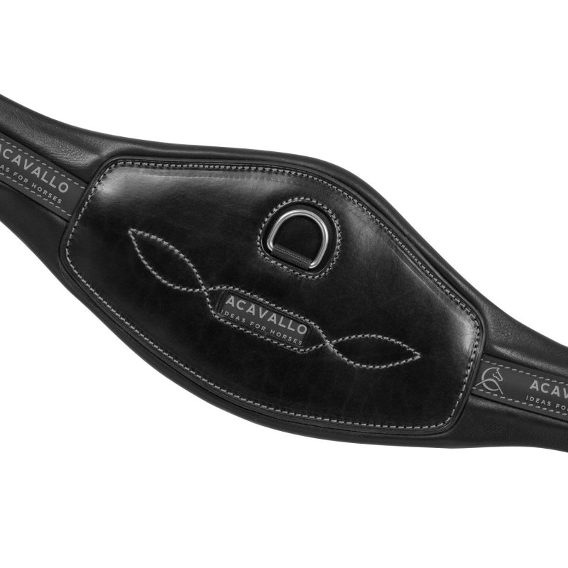 Acavallo Sottopancia salto anatomico in cuoio AC9430 - Nero