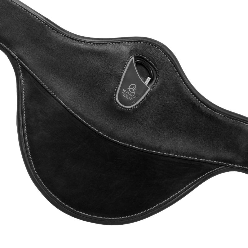 Acavallo Sottopancia salto in pelle e gel con pararamponi Nero