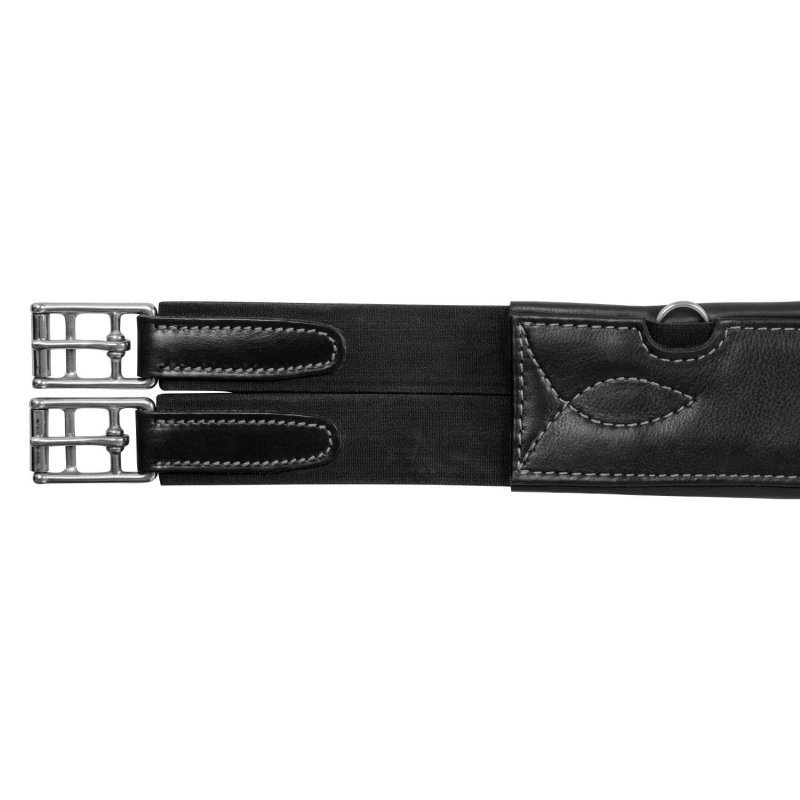 Acavallo Sottopancia salto in pelle e gel con pararamponi Nero