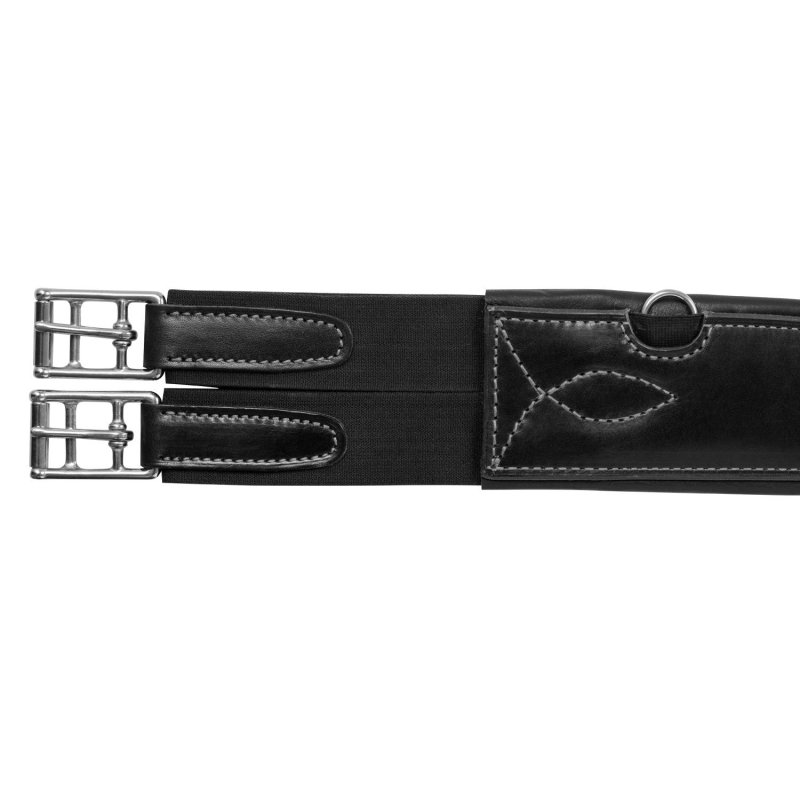 Acavallo Sottopancia salto anatomico in pelle AC9410 - Nero