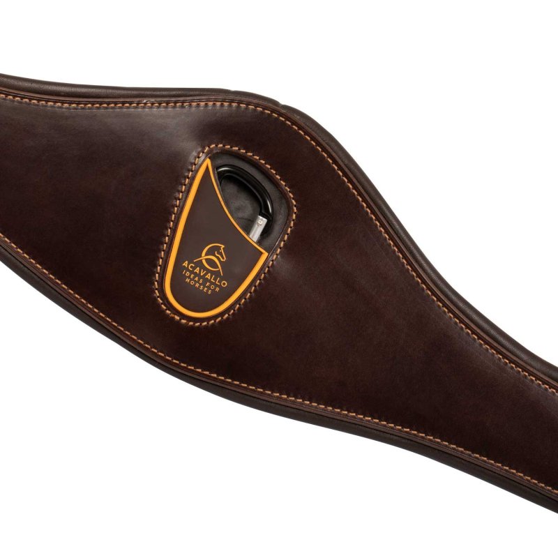 Acavallo Sottopancia salto anatomico in pelle AC9410 - Testa di moro