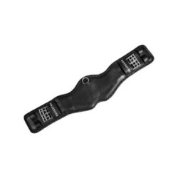 Equestro Sottopancia dressage in cuoio con logo inciso Nero