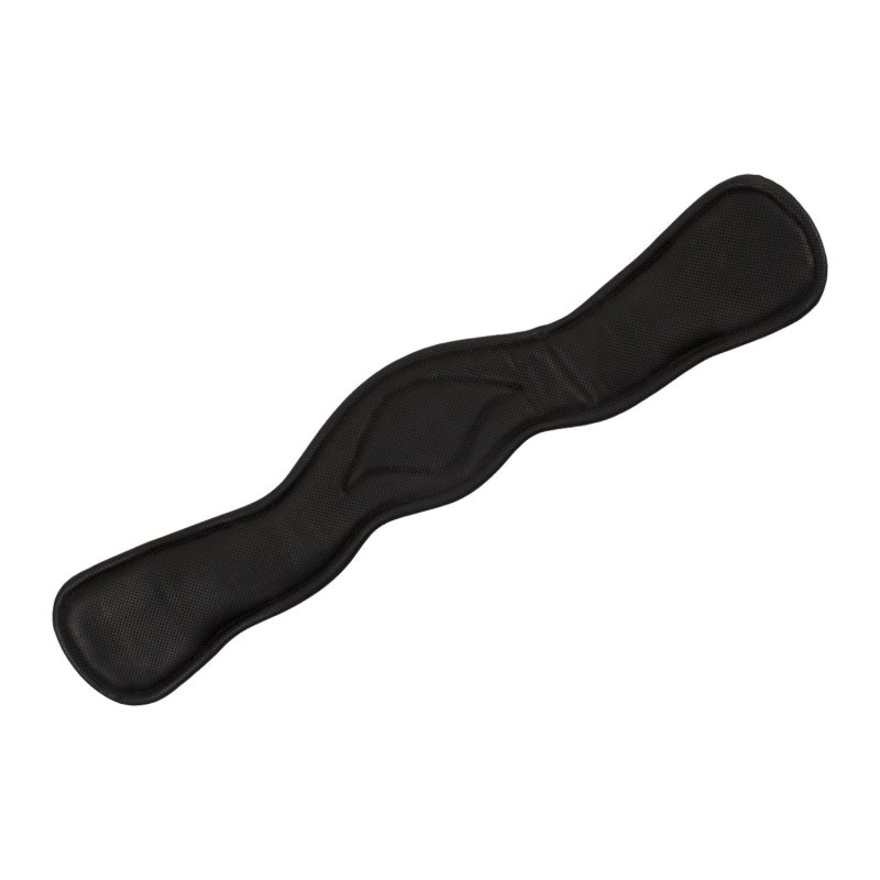 Equestro Sottopancia dressage in cuoio con pin logo Nero