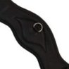Equestro Sottopancia dressage in cuoio con pin logo Nero