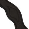 Equestro Sottopancia dressage in cuoio con pin logo Nero