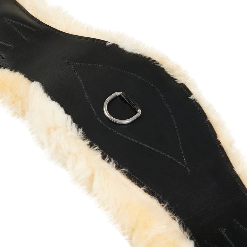 Equestro Sottopancia in cuoio da dressage Nero