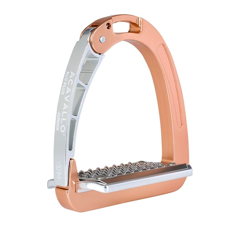 Acavallo Staffe Arena Aluplus Junior - Oro rosa