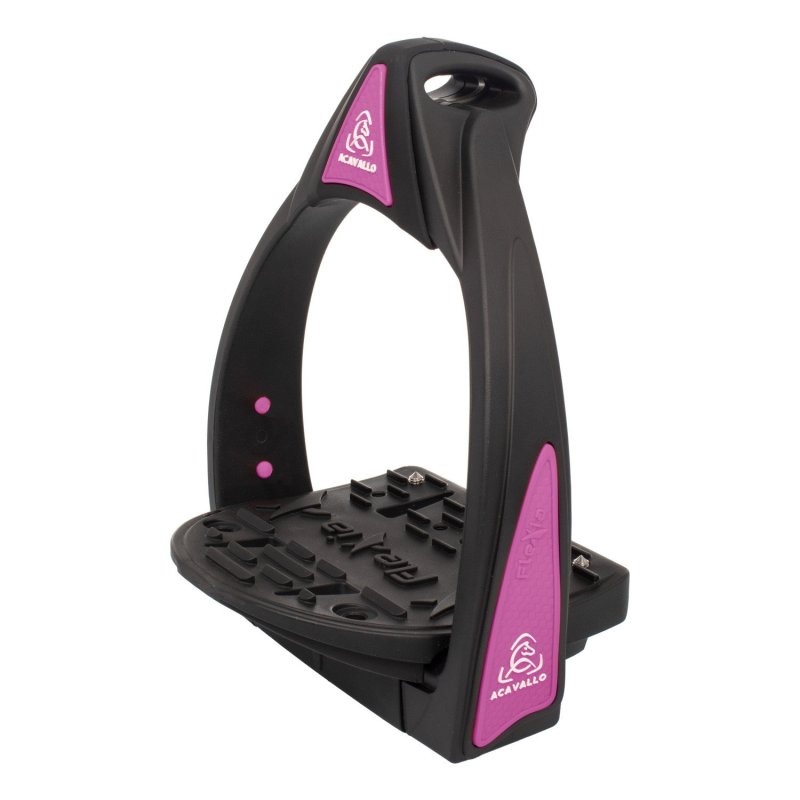 Acavallo Staffe Flexia panca flessibile - Nero/Fucsia