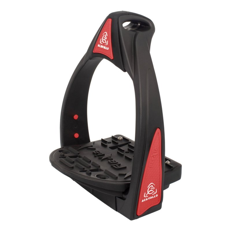 Acavallo Staffe Flexia panca flessibile - Nero/Rosso