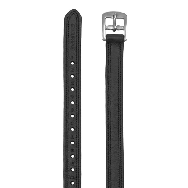 Supreme Staffili in cuoio doppiato con rinforzo nylon - Nero