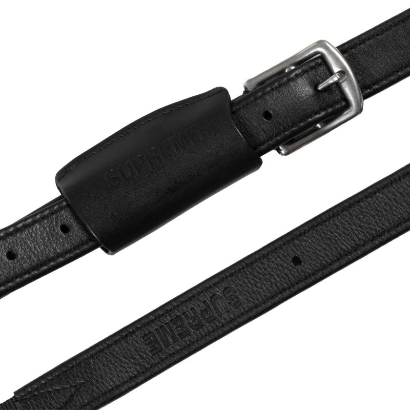 Supreme Monostaffili in cuoio Nero