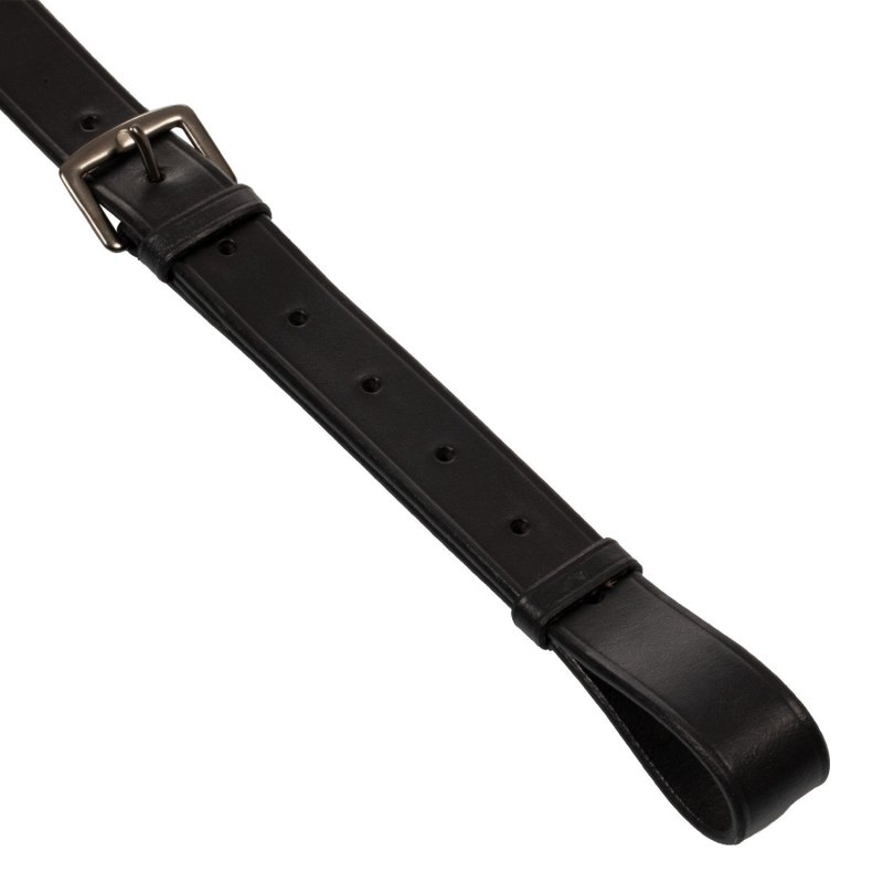 Equestro Martingala collier in pelle Nero