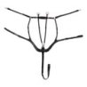 Equestro Pettorale anatomico da caccia in pelle - Nero