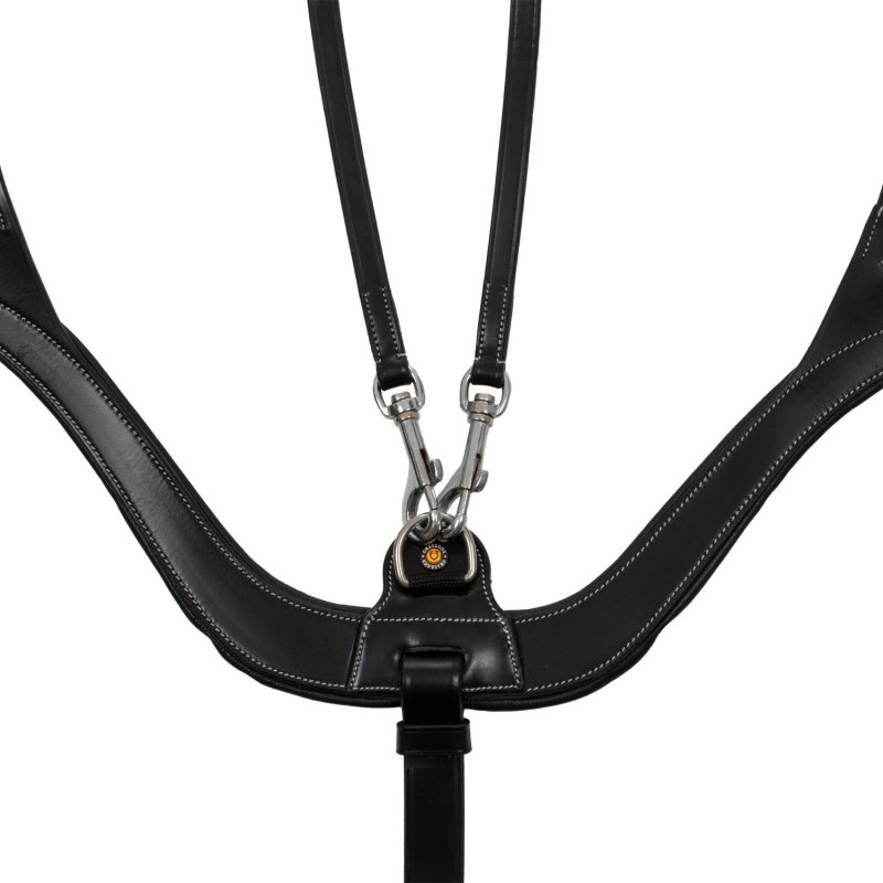 Equestro Pettorale anatomico da caccia in pelle - Nero
