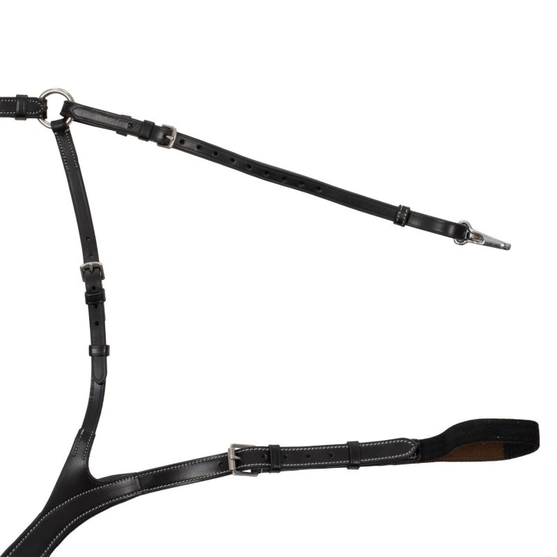 Equestro Pettorale anatomico da caccia in pelle - Nero