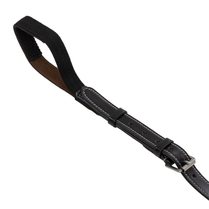 Equestro Pettorale anatomico da caccia in pelle - Nero