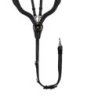 Equestro Pettorale anatomico in cuoio con martingala removibile - Nero