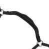 Equestro Pettorale anatomico in cuoio con martingala removibile - Nero