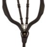 Equestro Pettorale anatomico in cuoio con martingala removibile - Testa di moro