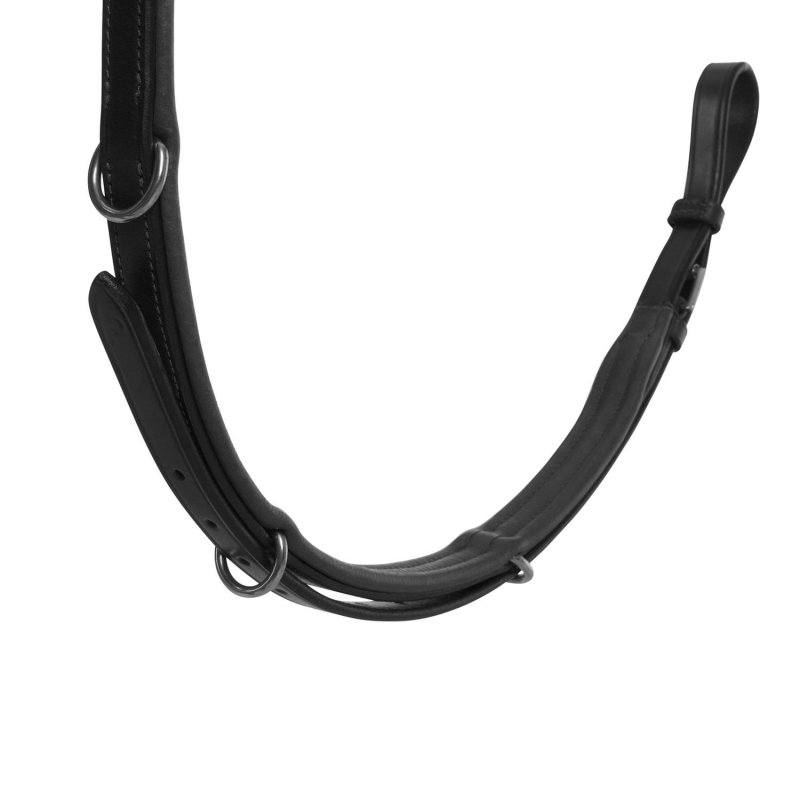 Equestro Pettorale in pelle con forchetta a Y - Nero