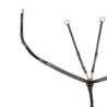 Equestro Pettorale con forchetta e clincher oro rosa - Nero