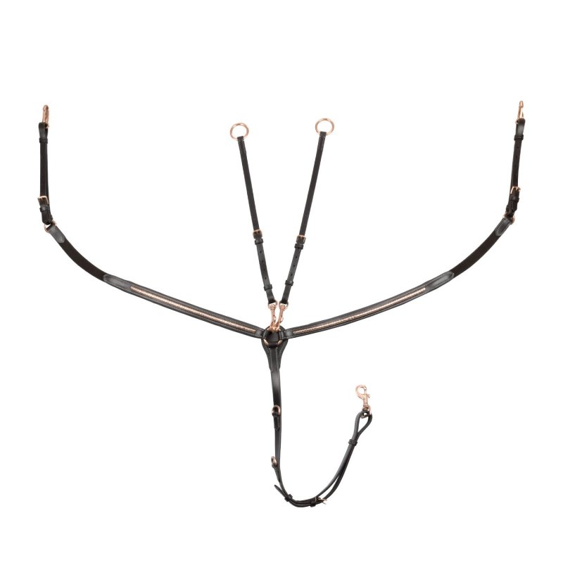 Equestro Pettorale con forchetta e clincher oro rosa - Testa di moro