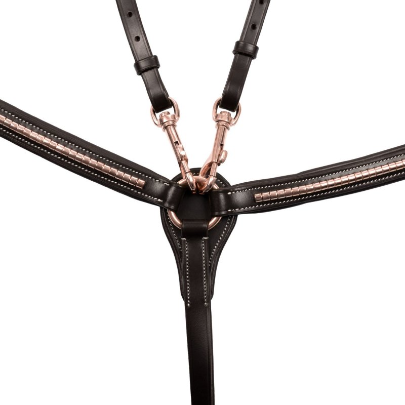 Equestro Pettorale con forchetta e clincher oro rosa - Testa di moro