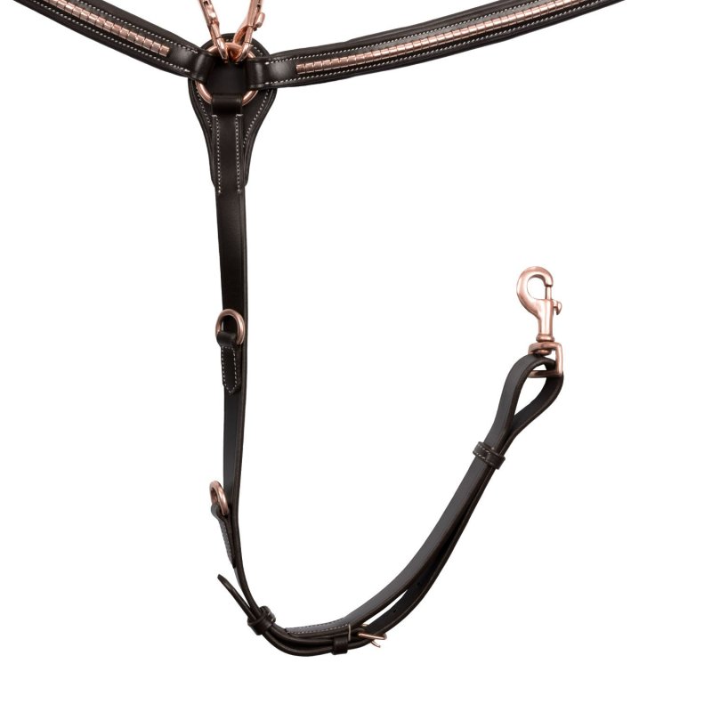 Equestro Pettorale con forchetta e clincher oro rosa - Testa di moro