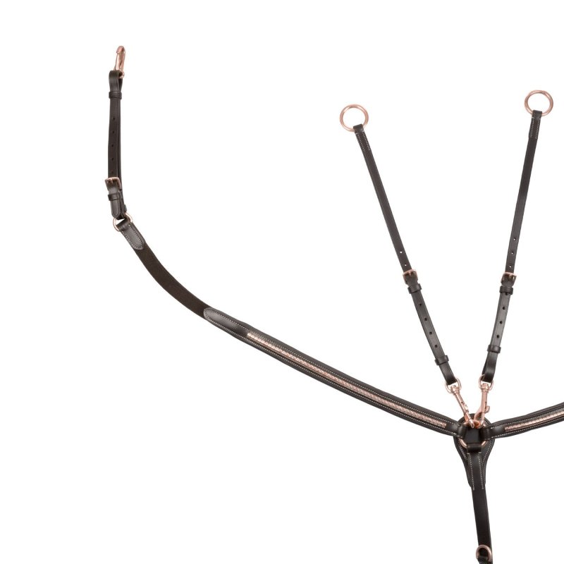 Equestro Pettorale con forchetta e clincher oro rosa - Testa di moro