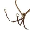 Equestro Pettorale con forchetta e clincher in ottone - Cognac