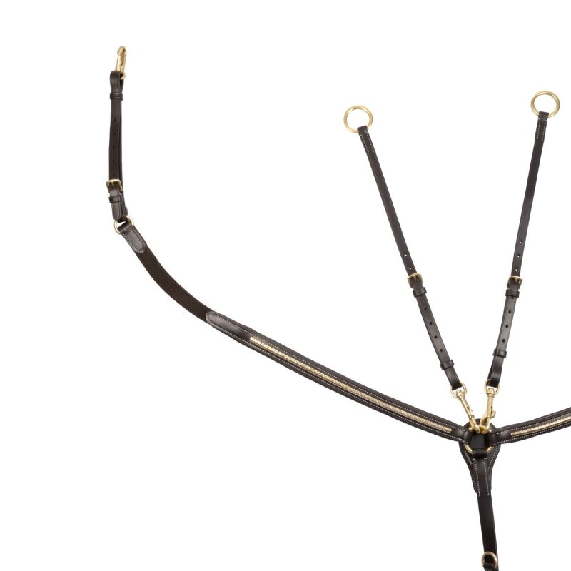 Equestro Pettorale con forchetta e clincher in ottone - Testa di moro