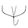 Equestro Pettorale con forchetta e clincher in ottone - Nero